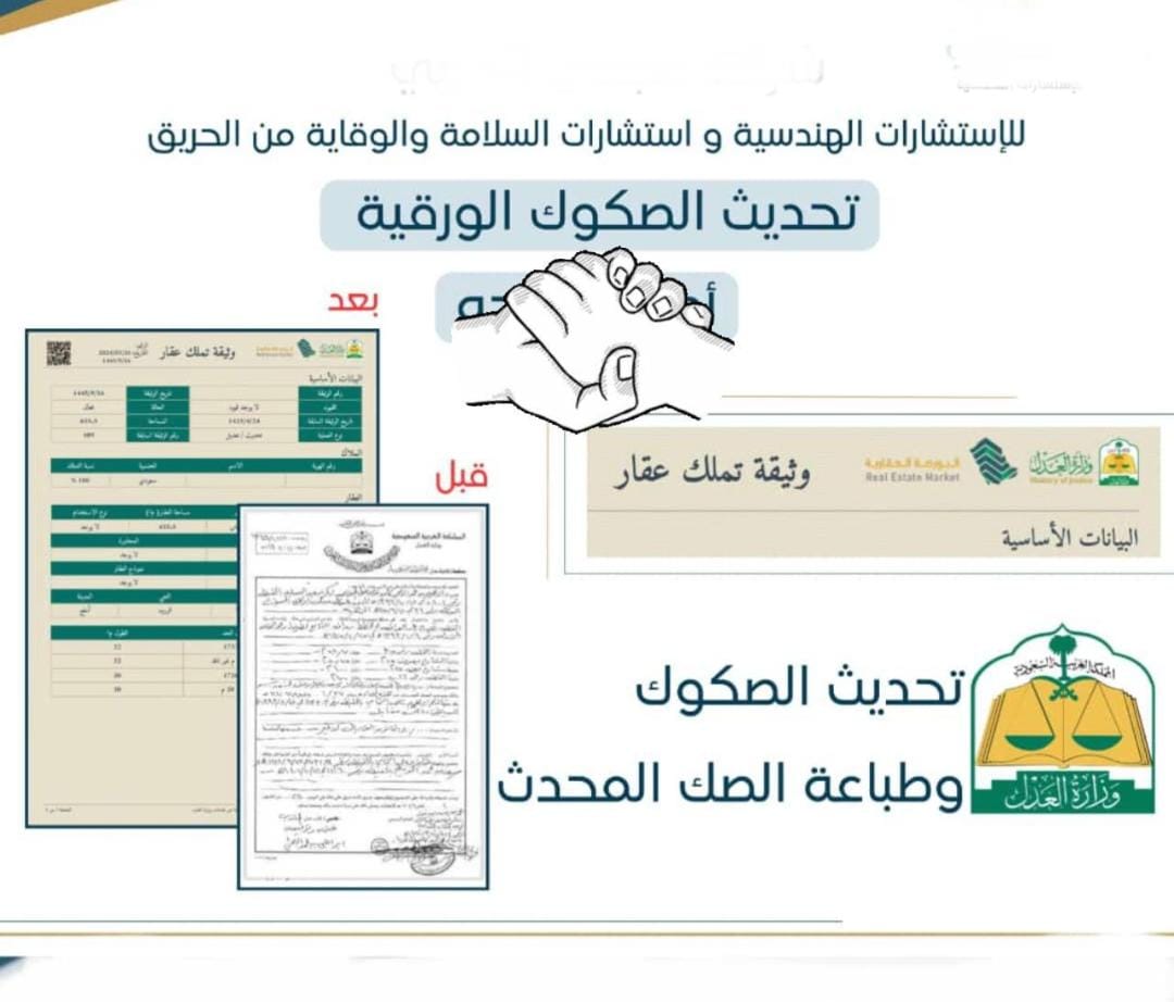 تحديث الصكوك الورقية إلى صكوك إلكترونية معتمدة